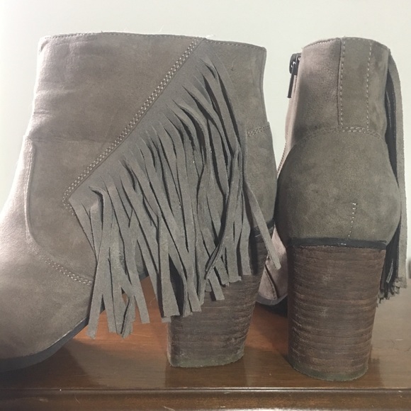 Madden Girl taupe fringe booties, faux suede - Picture 7 of 7